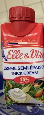 Crème semi épaisse Elle & Vire, Savencia 20 cl, code 3451790011054
