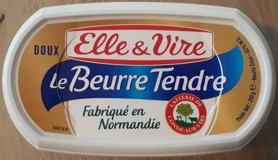 Le Beurre Tendre, doux Elle & Vire, Savencia 250 g, code 3451790988677