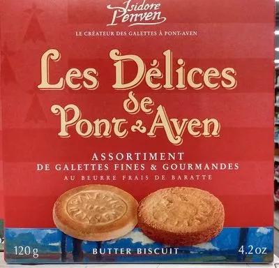 Les Délices de Pont-Aven Assortiment de Galettes Fines & Gourmandes au Beurre Frais de Baratte Isidore Penven 120 g, code 3483830702509
