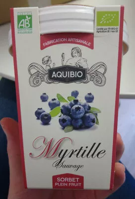 Sorbet myrtille plein fruit Aquibio 500 ml, code 3516459010806