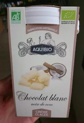 Crème Glacée Chocolat Blanc Noix de Coco Aquibio 500 ml, code 3516459013500