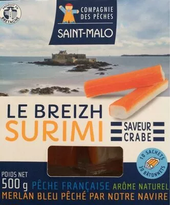 Surimi Compagnie des peches saint malo, Compagnie des Pêches Saint-Malo 500 g, code 3521042206511