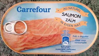 Saumon au naturel Carrefour 190 g /125 g égoutté, code 3560070235841