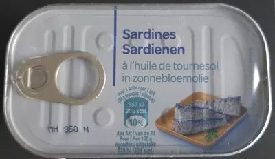 Sardine à l'huile de tournesol Interdis 125 g / 88 g égoutté, code 3560070343300