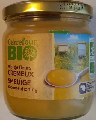 Miel de Fleurs Crémeux Bio Carrefour, Carrefour bio 500 g, code 3560070483969