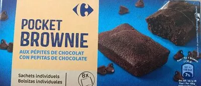 Brownie  aux pépites de chocolat Carrefour 240 g, code 3560070510436