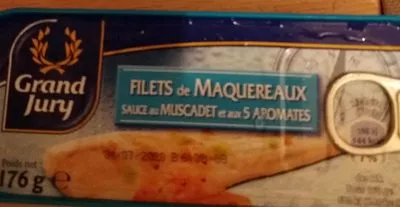 Filets de maquereaux sauce au Muscadet et aux 5 aromates Grand Jury 176 g, code 3560070617272