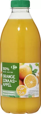 100% Pur jus orange Avec pulpe Carrefour 1 l, code 3560070943968