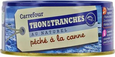 Thon albacore en TRANCHES Pêché à la canne Carrefour 160 g, code 3560070955558