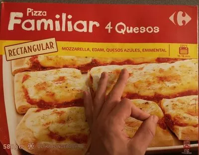 Pizza Familiar 4 Quesos Carrefour 580 g, code 3560071085117