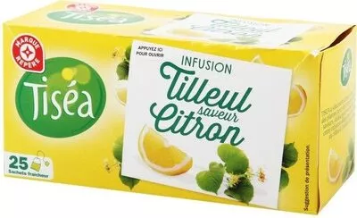 Infusion tilleul citron Tiséa, Marque Repère 34 g, code 3564700595640