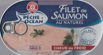 Filet de Saumon au naturel Pêche Océan, Marque Repère 190 g, code 3564700745557