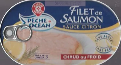 Filet de Saumon sauce citron Pêche Océan, Marque Repère 190 g, code 3564700745632
