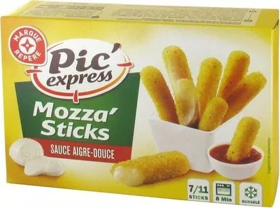 Mozzarella sticks sauce aigre-douce Marque Repère,  Pic'Express 250 g, code 3564700781784