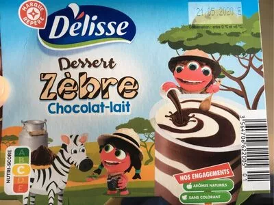 Dessert zebre chocolat-lait Délisse,  Marque Repère , code 3564706622005