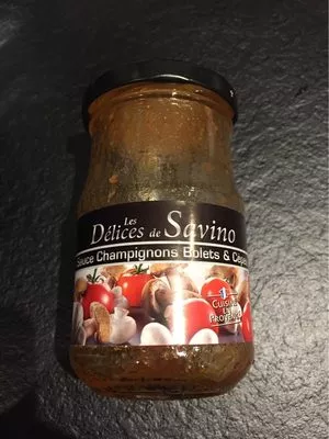 Sauce champignons bolets et cèpes Les Délices de Savino 190 g, code 3580282110132