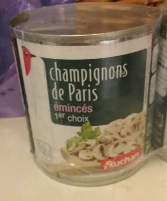 Champignons de Paris 1er choix eminces Auchan 200 g, code 3596710356669