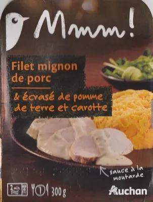 Filet mignon de porc & écrasé de pomme de terre et carotte Auchan, Mmm! 300 g, code 3596710368532