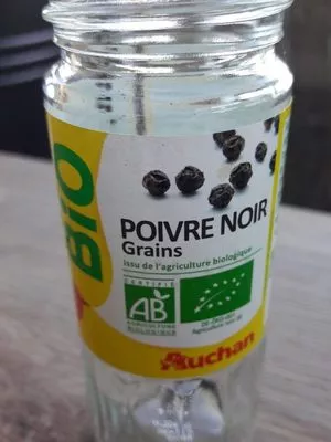 Poivre noir grains Auchan , code 3596710370528