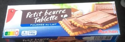 Petit Beurre Tablette Fourrée Au Lait Auchan 140 g e, code 3596710382910