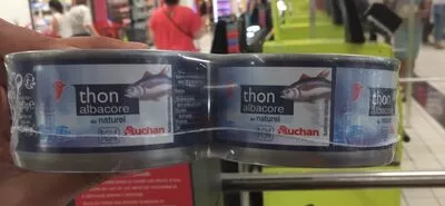 Thon albacore au naturel Auchan 140 g, code 3596710396276