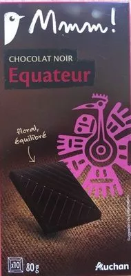 Chocolat Noir Equateur Mmm!, Auchan 80 g, code 3596710431403