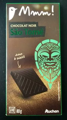 Chocolat Noir São Tomé Mmm !, Auchan 80 g, code 3596710431410