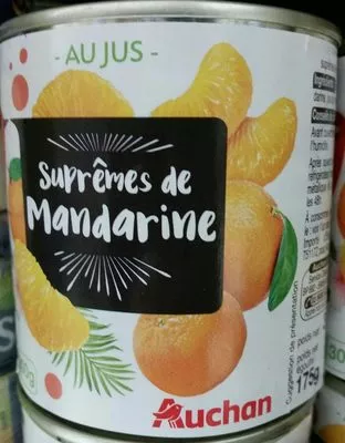 Suprêmes de Mandarine Auchan 300 g (175 g égoutté), code 3596710437566