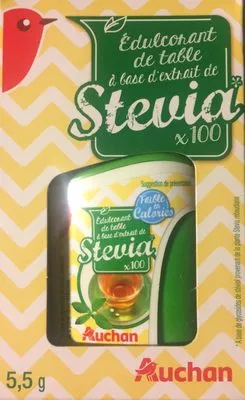Stevia - Édulcorant de table Auchan 5,5 g, code 3596710440788