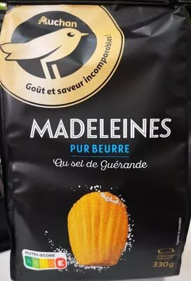 Madeleines pur beurre au sel de Guerande Auchan 330 g, code 3596710464463