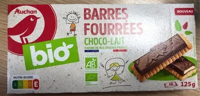 Barres fourrées choco-lait Auchan, Auchan Bio , code 3596710477654