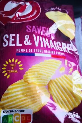 Chips sel et vinaigre Auchan 135 g, code 3596710483112
