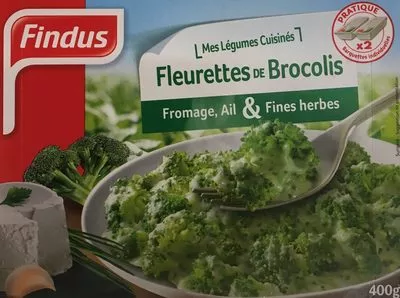 Fleurettes de brocolis au fromage ail et fines herbes Findus 400 g, code 3599741002031