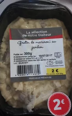Gratin de Macaroni au Jambon Simply, selection traiteur auchan simply 300 g, code 3660014113379