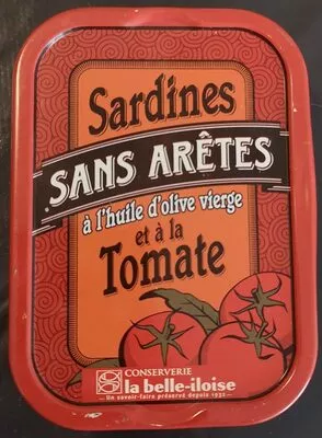 Sardine sans arêtes à l’huile d’olive et à la tomate La belle-iloise 115 g, code 3660088101142