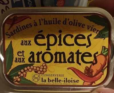 Sardines à l'huile d'olive vierge aux épices et aux aromates La Belle-Îloise , code 3660088110557