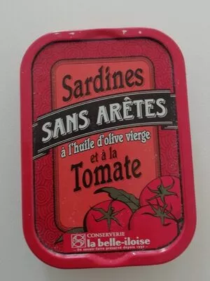 Sardine sans arêtes à l’huile d’olive et à la tomate La belle-iloise 115 g, code 3660088110649