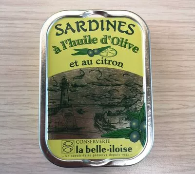 Sardines à l’huile d’olive et au citron La belle-iloise 115 g, code 3660088137769