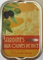 Sardines aux olives de Nice 1/6 la belle-iloise 115g, code 3660088138131