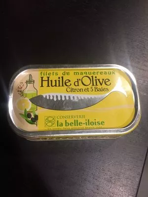 Filets de maquereaux Huile d’Olive, Citron et 5 baies La Belle-Iloise 118 g, code 3660088138582