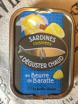 Sardines cuisinées à déguster chaud au beurre de baratte La Belle-Iloise 115 g, code 3660088139022