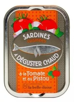Sardines cuisinées à déguster chaud à la tomate et au pistou La Belle-Iloise 115 g, code 3660088139053