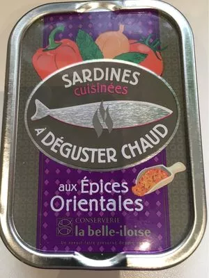 Sardines cuisinées à déguster chaud aux épices orientales La belle iloise 115 g, code 3660088139411
