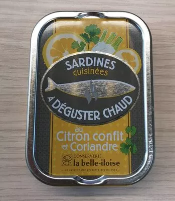 Sardines cuisinées à déguster chaud au citron confit et coriandre La belle-iloise 115 g, code 3660088139442