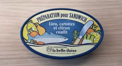 Préparation pour sandwich Lieu, carottes et citron confit La belle-iloise 115 g, code 3660088139855