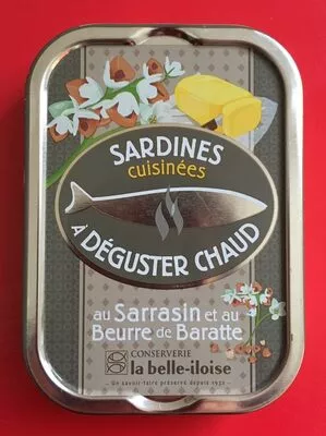 Sardines cuisinées à déguster chaud au sarrasin et au beurre de Baratte La belle-iloise 115 g, code 3660088144460