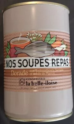Soupe repas dorade aux topinambours, sarrasin et éclats de marron La belle-iloise 380 g, code 3660088145801