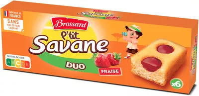 P'tit savane duo fraise x6 Brossard 150 g, code 3660140945455