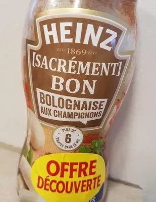 Sacrément bon bolognaise aux champignons Heinz , code 3660603080716