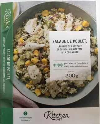 Salade de poulet, légumes de Provence et quinoa, vinaigrette à la coriandre Kitchen Diet 300 g, code 3700569000288